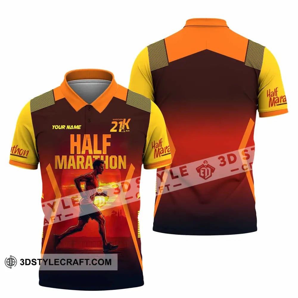 Unisex Shirt - Custom Half Marathon Run 3D Shirt Polo Shirt / S T-shirt