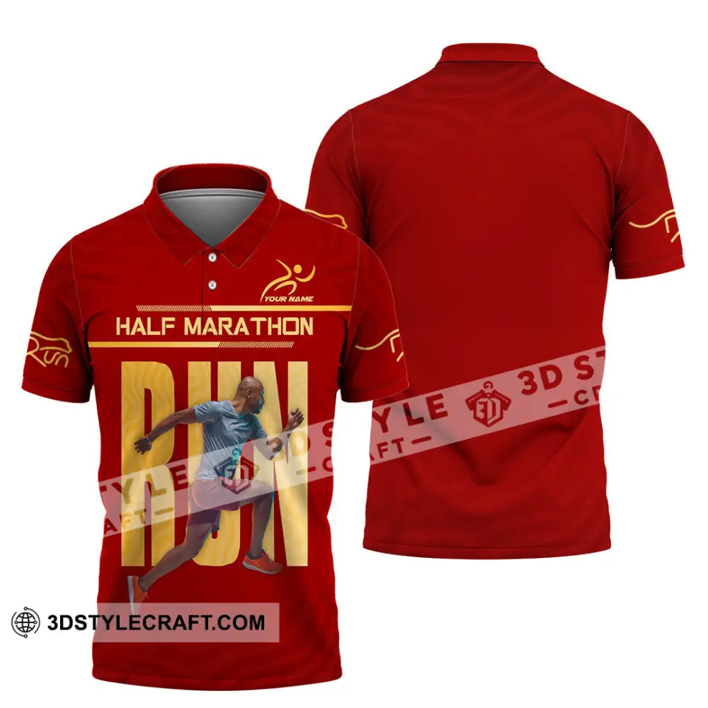 Unisex Shirt - Custom Half Marathon Run 3D Shirt Polo Shirt / S T-shirt