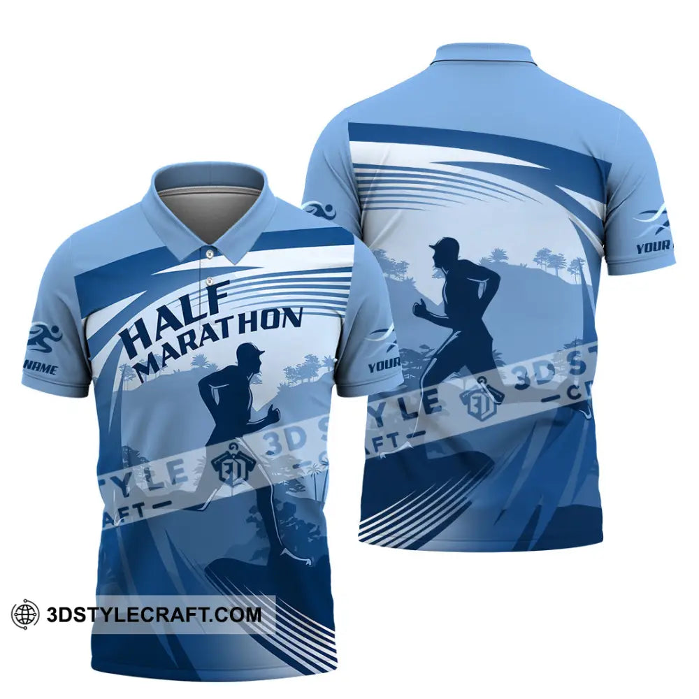 Unisex Shirt - Custom Half Marathon Run 3D Shirt Polo Shirt / S T-shirt