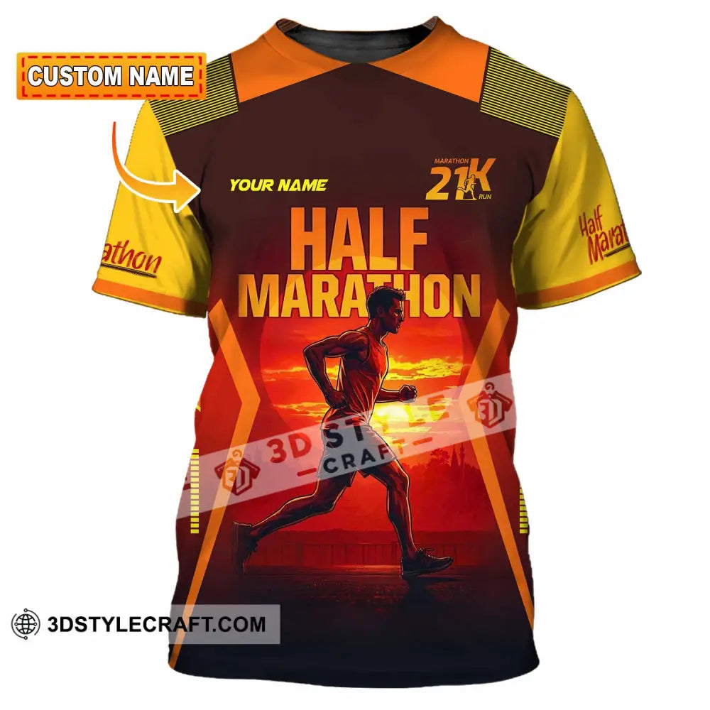 Unisex Shirt - Custom Half Marathon Run 3D Shirt T-shirt
