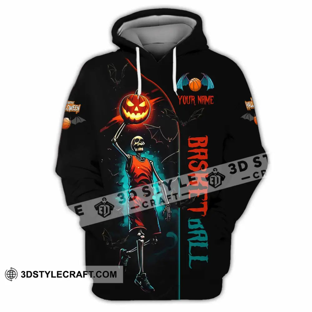 Unisex Shirt Custom Halloween Basketball Sport Shirt Hoodie / S T shirt