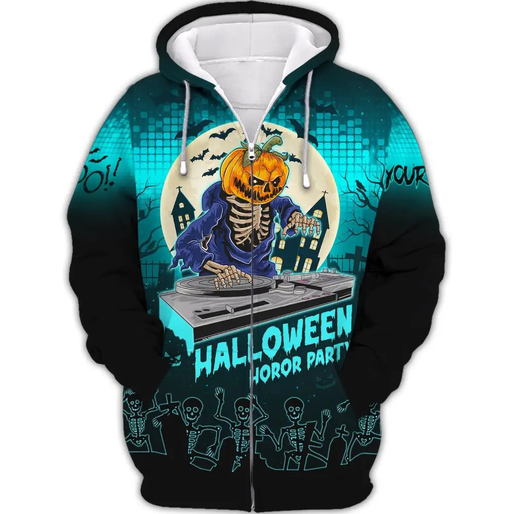 Unisex Shirt Custom Halloween Hoodie For Zipper / S T-Shirt