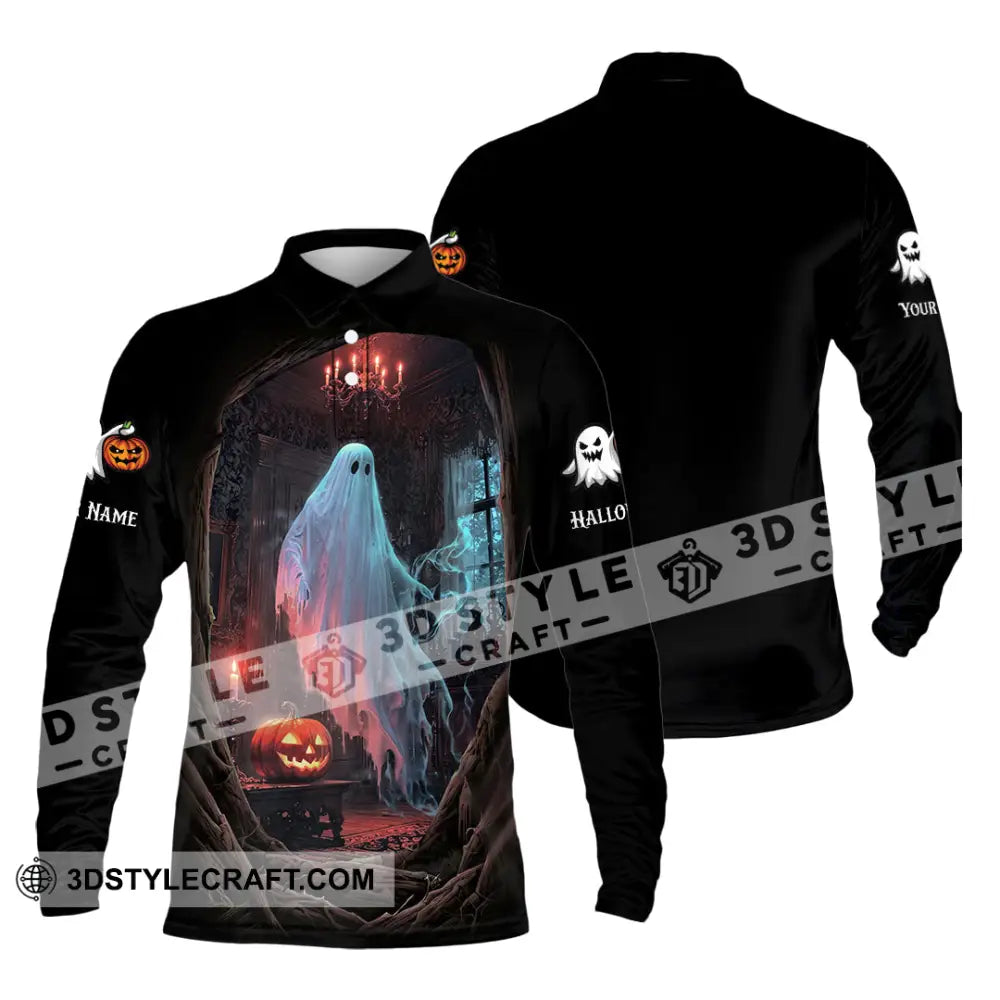 Unisex Shirt - Custom Halloween Shirt Long Sleeve Polo / S T-shirt