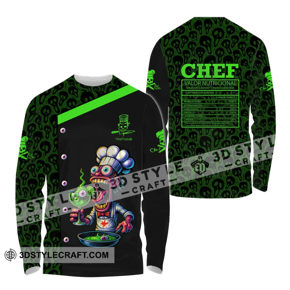 Unisex Shirt - Custom Halloween Master Chef Shirt Long Sleeve Shirt / S T-shirt