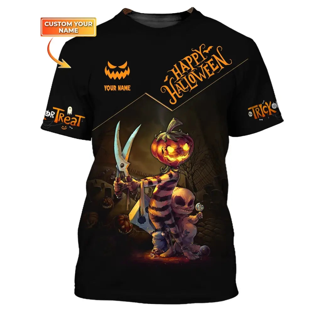 Unisex Shirt Custom Halloween T-Shirt Happy For / S