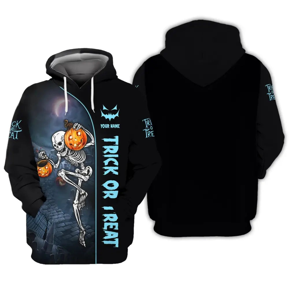 Unisex Shirt Custom Halloween T-Shirt Trick Or Treat For Hoodie / S