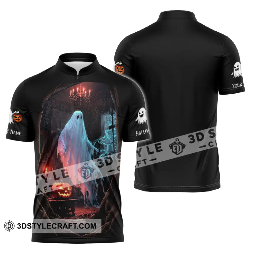 Unisex Shirt - Custom Halloween Shirt Zipper Polo Shirt / S T-shirt