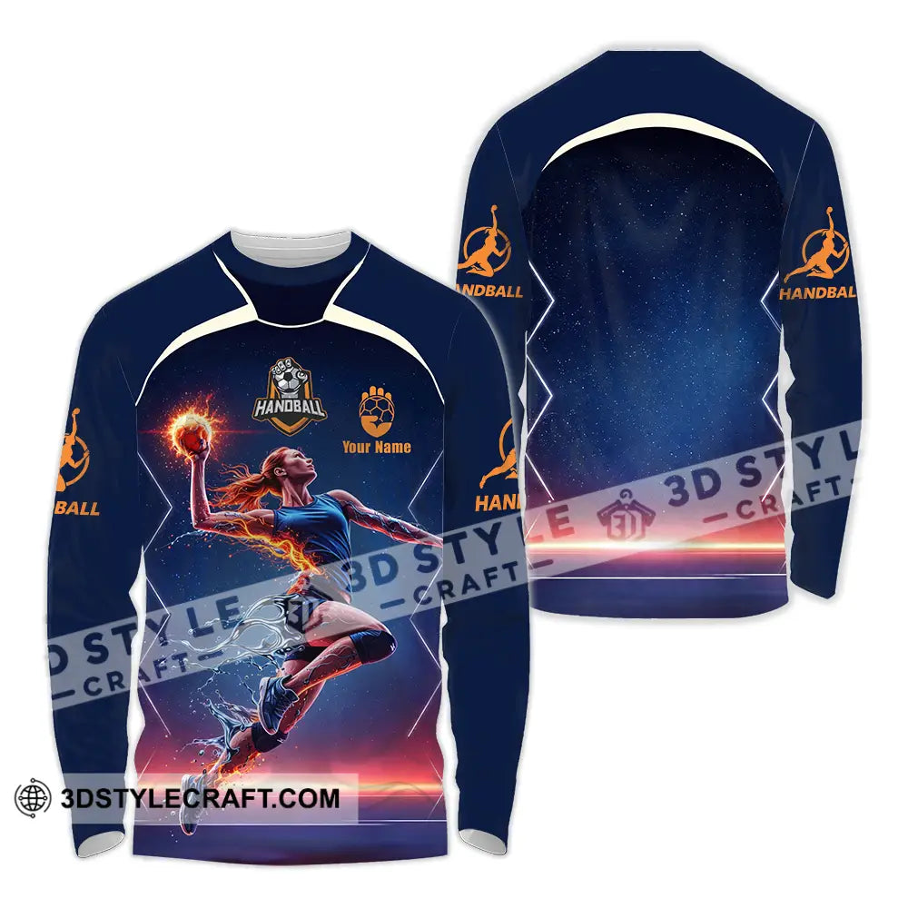 Unisex Shirt - Custom Handball 3D Shirt - Long Sleeve Shirt / S - T-shirt