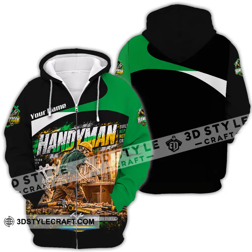 Unisex Shirt - Custom Handyman Shirt - Zipper Hoodie / S - T-shirt