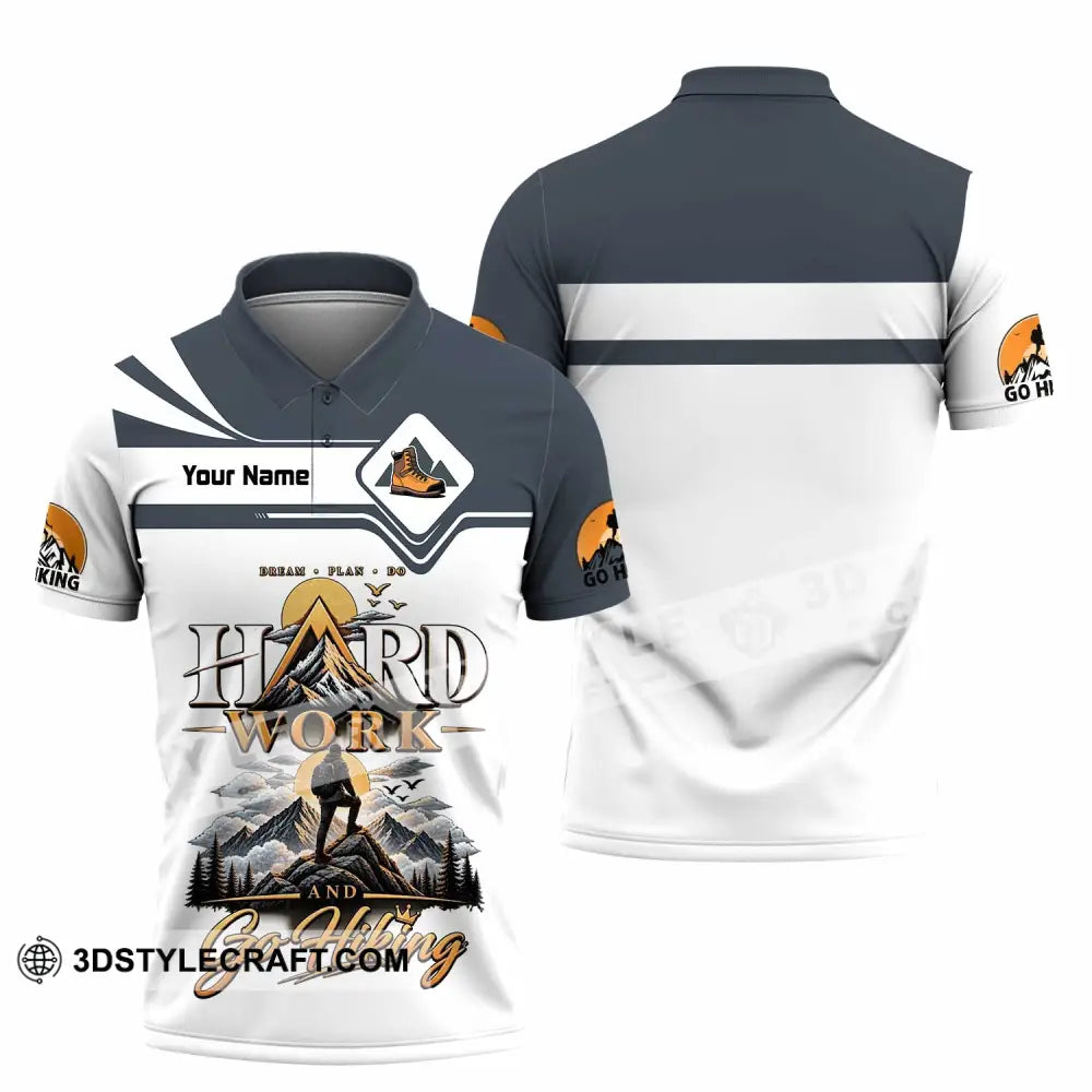 Unisex Shirt - Custom Hard Work And Go Hiking Shirt - Polo Shirt / S - T-shirt