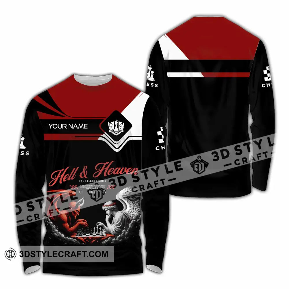 Unisex Shirt Custom Hell And Heaven Shirt Long Sleeve Shirt / S T shirt