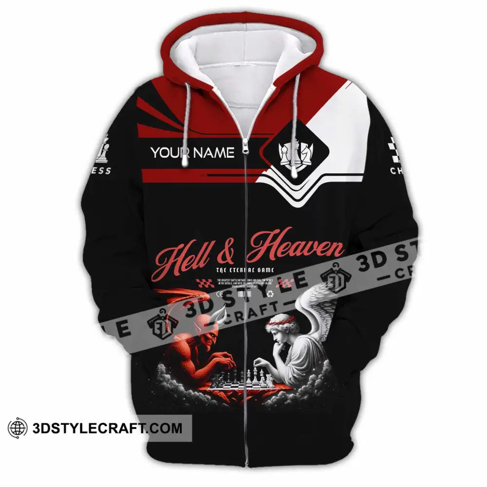 Unisex Shirt Custom Hell And Heaven Shirt Zipper Hoodie / S T shirt