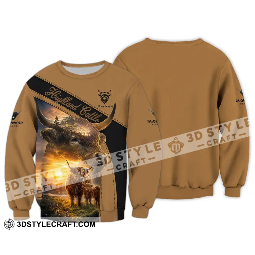Unisex Shirt - Custom Highland Cattle Shirt - Long Sleeve / S - T-shirt