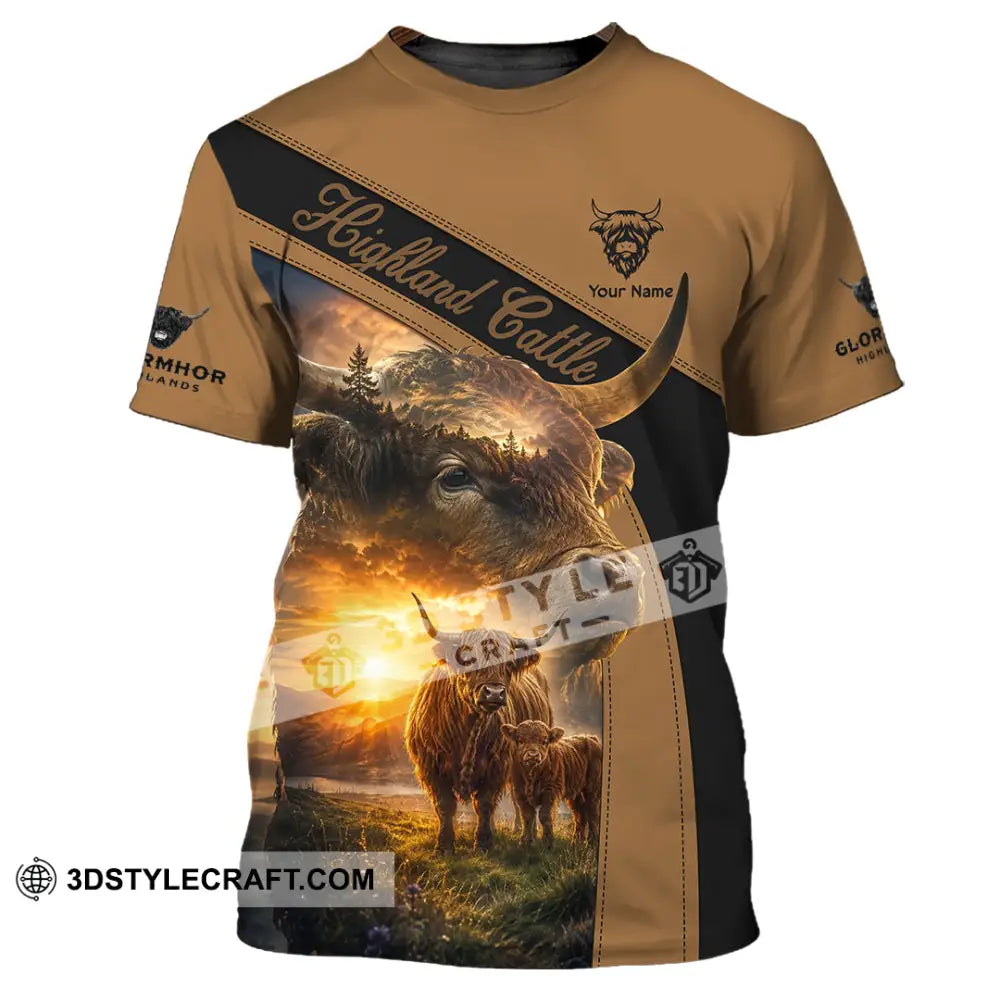 Unisex Shirt - Custom Highland Cattle Shirt - T-Shirt / S - T-shirt
