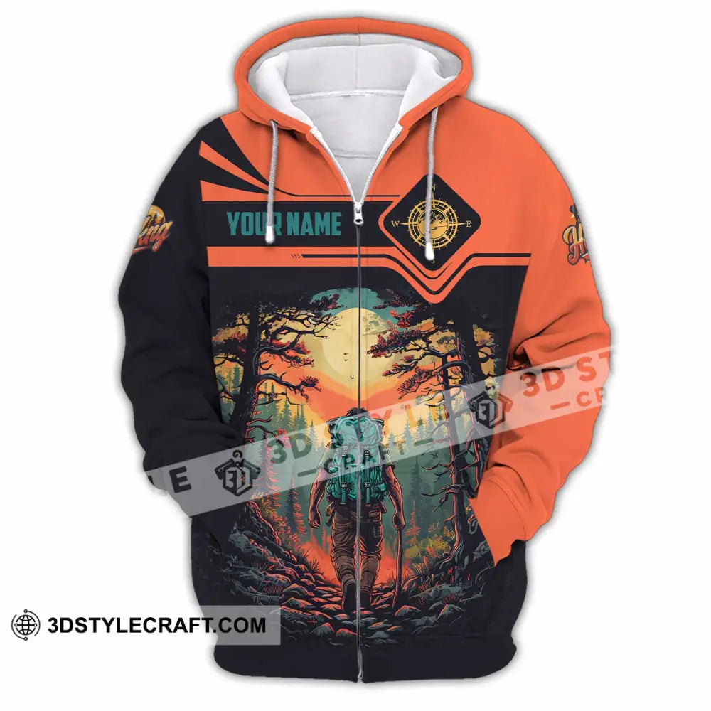 Unisex Shirt - Custom Hiking Shirt Zipper Hoodie / S T-shirt
