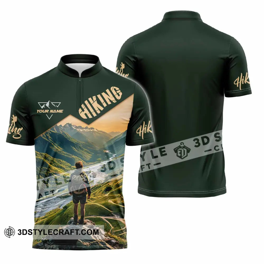 Unisex Shirt - Custom Hiking Shirt Zipper Polo Shirt / S T-shirt