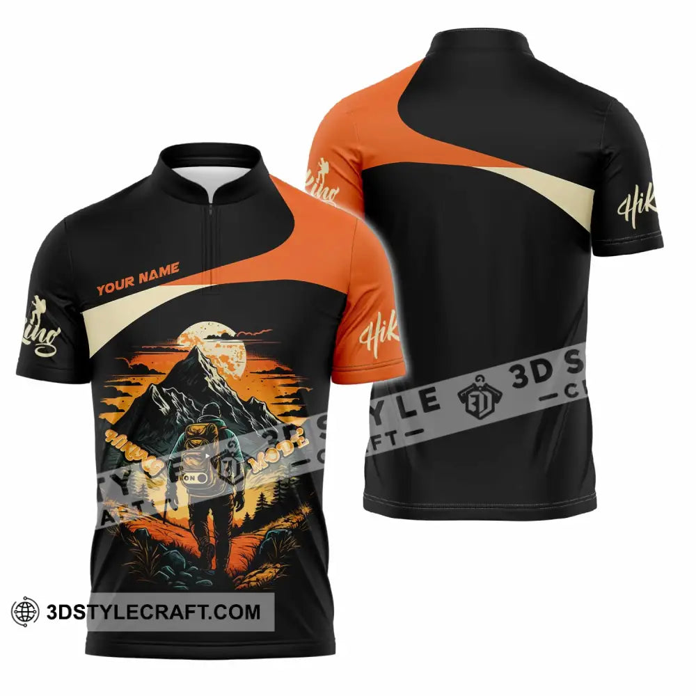 Unisex Shirt Custom Hiking Shirt Zipper Polo Shirt / S T shirt