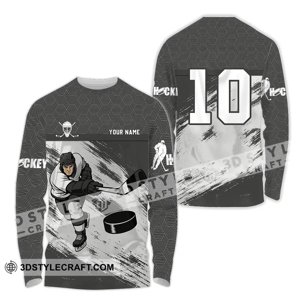 Unisex Shirt - Custom Hockey Shirt Long Sleeve Shirt / S T-shirt