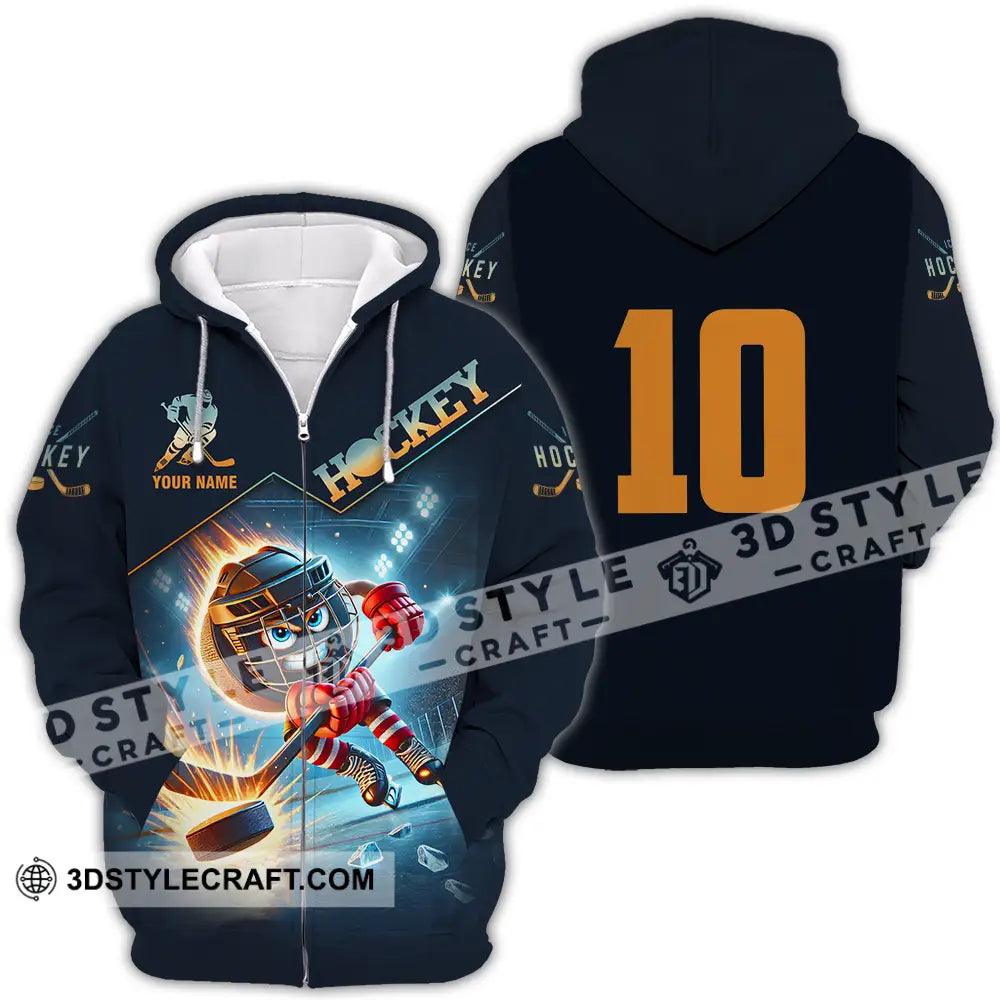 Unisex Shirt - Custom Hockey Shirt Zipper Hoodie / S T-shirt