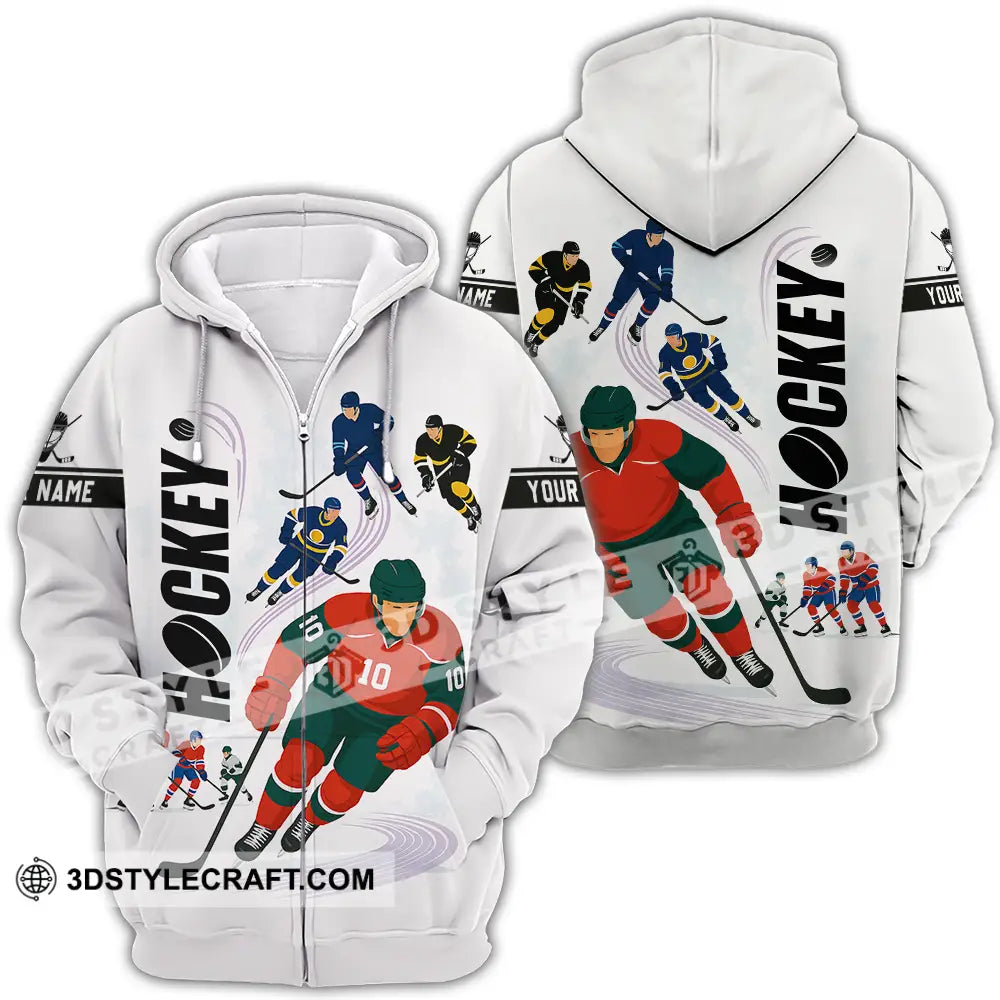 Unisex Shirt - Custom Hockey Shirt Zipper Hoodie / S T-shirt