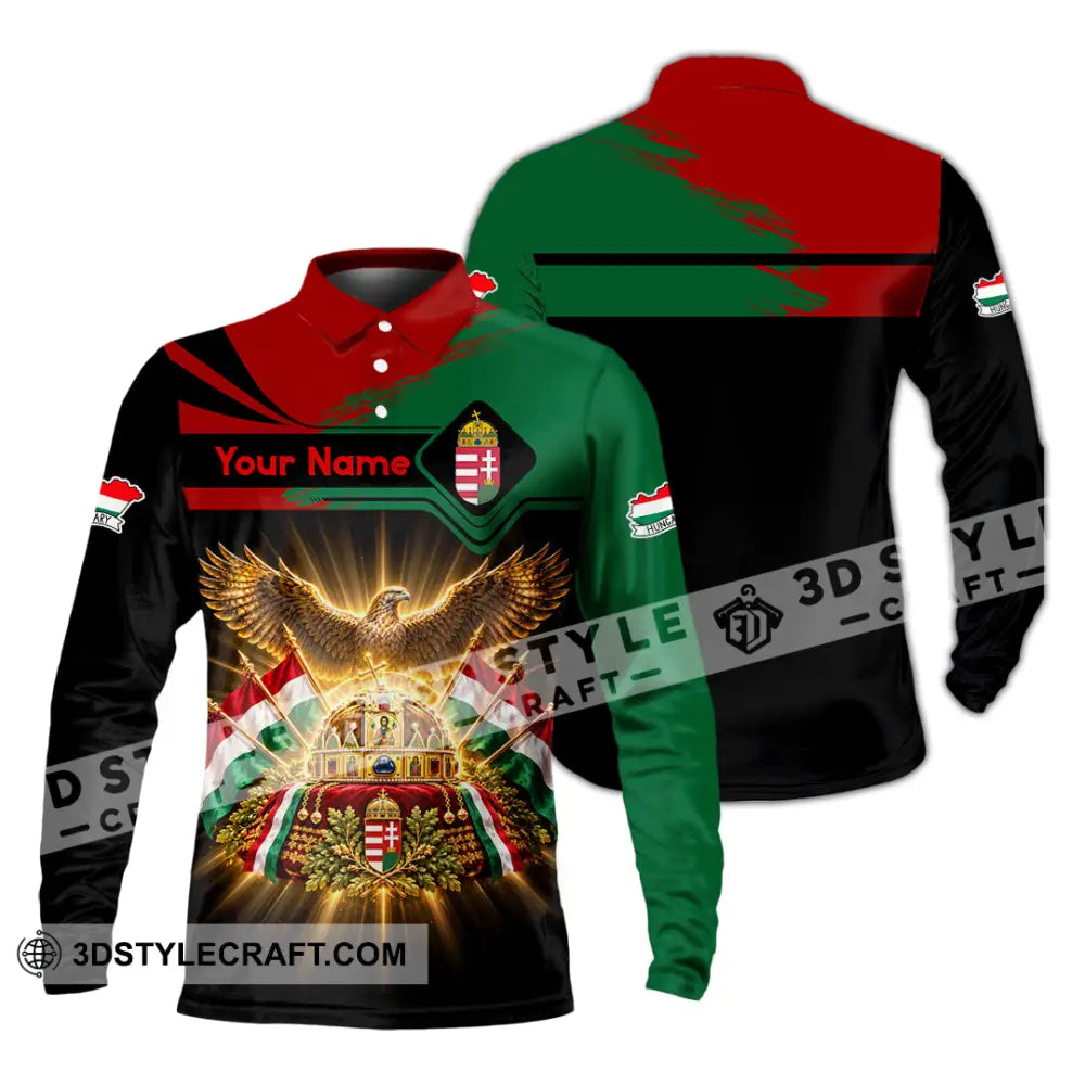 Unisex Shirt - Custom Hungary Shirt - Long Sleeve Polo / S - T-shirt