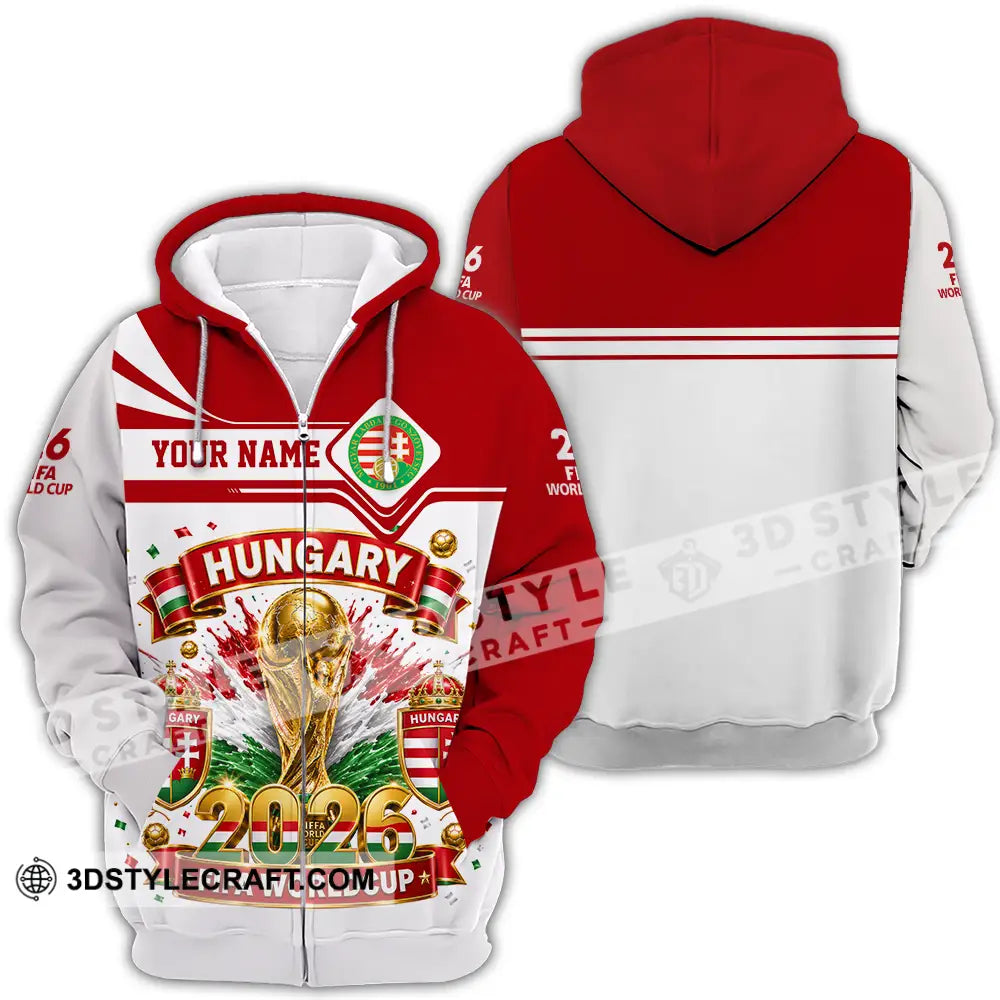 Unisex Shirt - Custom Hungary World Cup 2026 Shirt - Zipper Hoodie / S - T-shirt