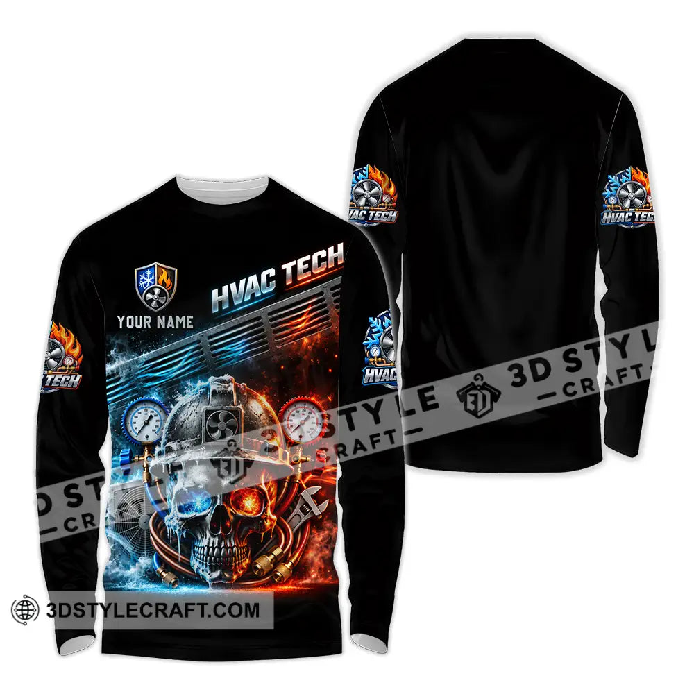 Unisex Shirt - Custom HVAC Tech Shirt - Long Sleeve Shirt / S - T-shirt