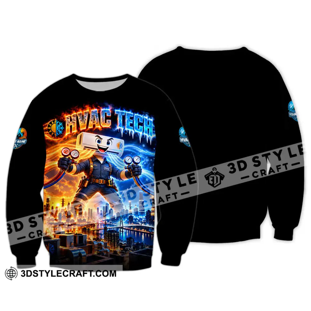 Unisex Shirt - Custom HVAC Tech Shirt - Long Sleeve / S - T-shirt