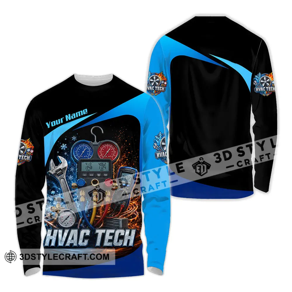 Unisex Shirt - Custom HVAC Tech Shirt - Long Sleeve Shirt / S - T-shirt