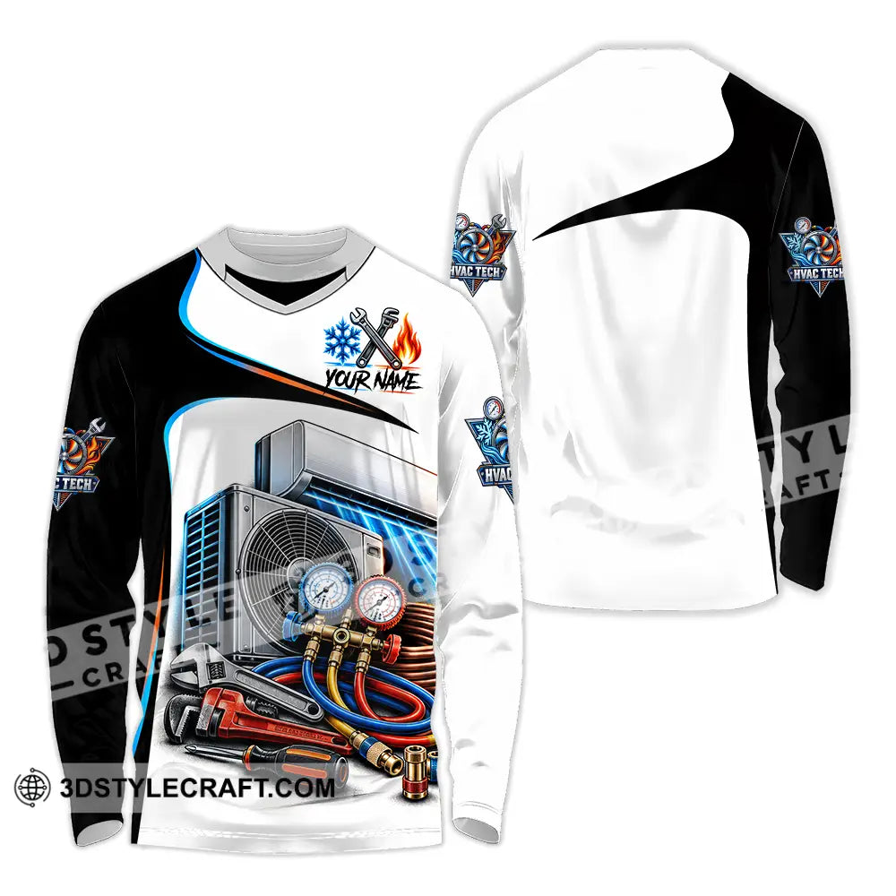 Unisex Shirt - Custom HVAC Tech Shirt - Long Sleeve Shirt / S - T-shirt
