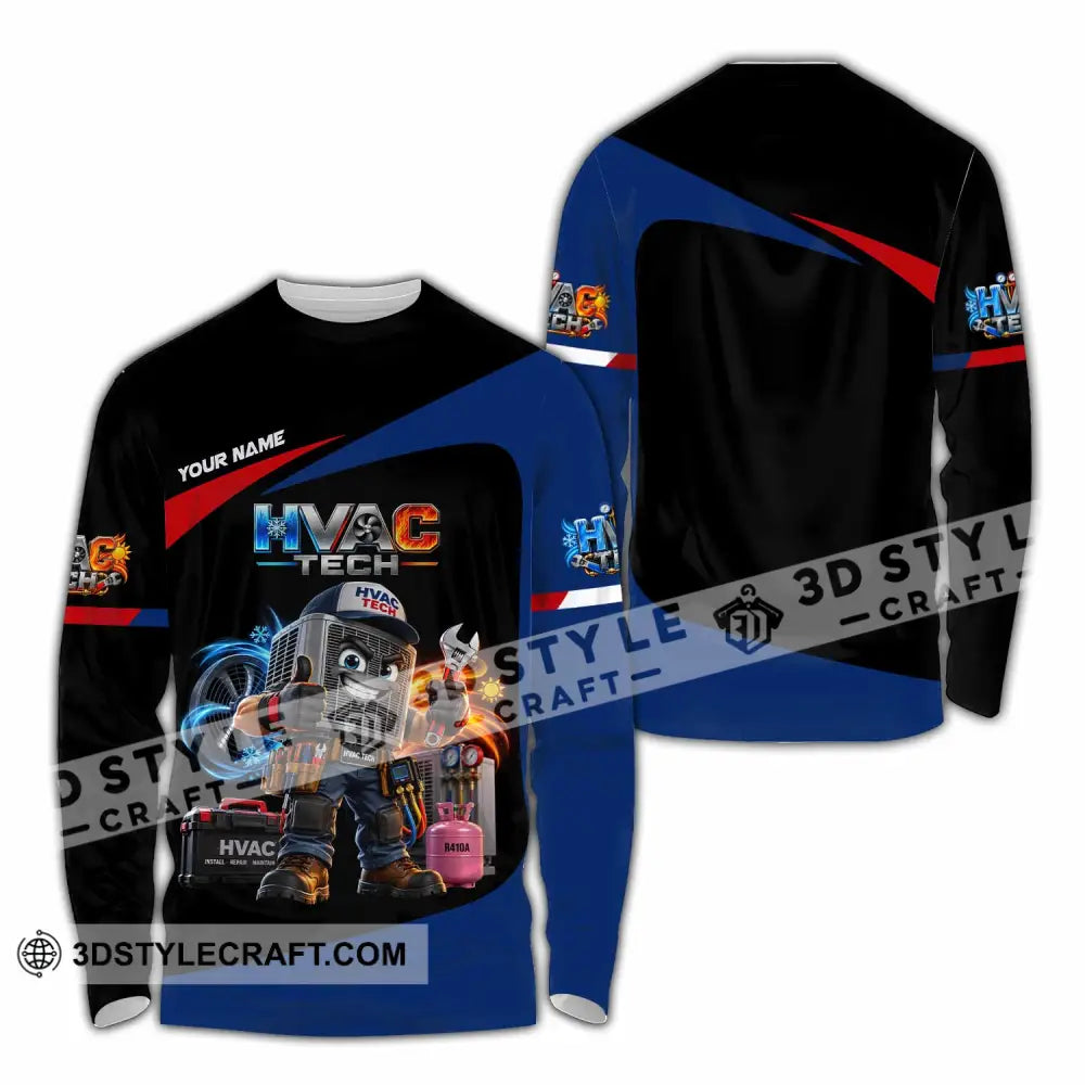Unisex Shirt - Custom HVAC Tech Shirt - Long Sleeve Shirt / S - T-shirt