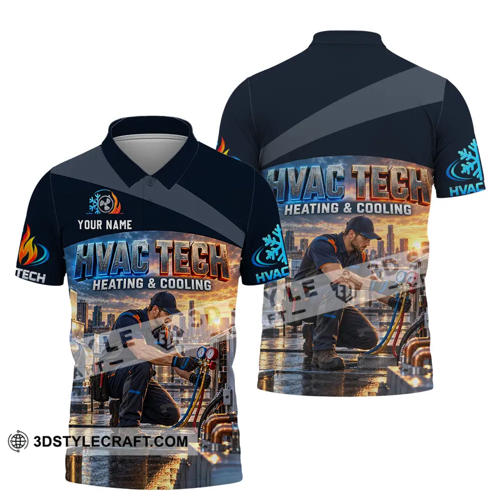 Unisex Shirt - Custom HVAC Tech Shirt - Polo Shirt / S - T-shirt