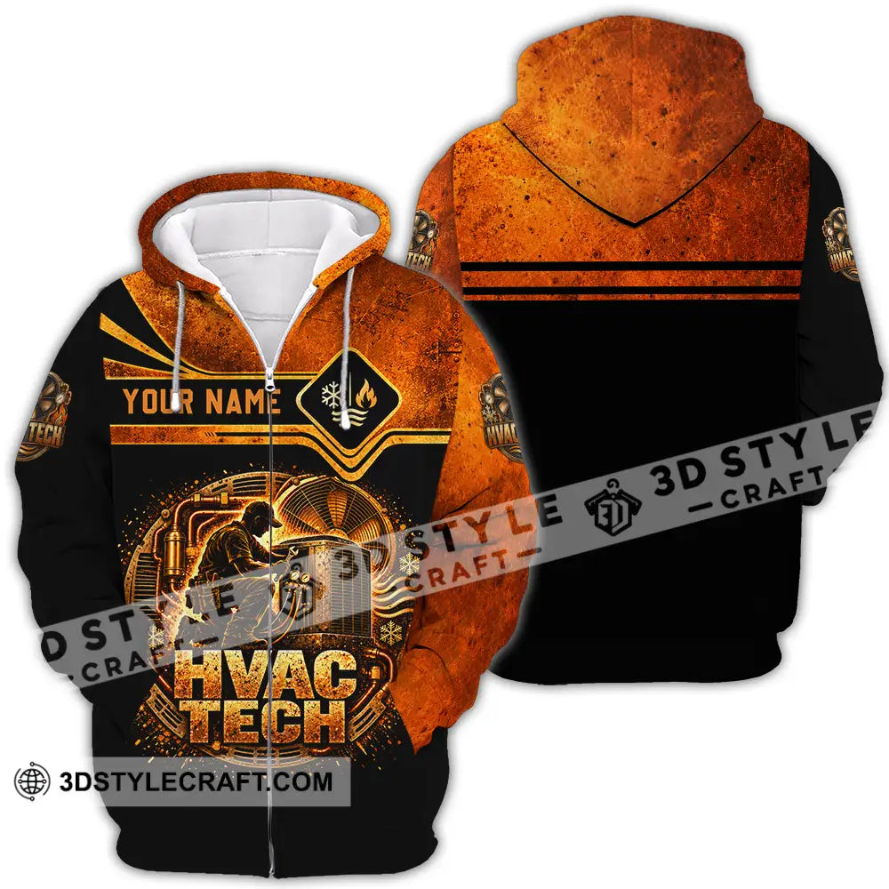 Unisex Shirt - Custom HVAC Tech Shirt - Zipper Hoodie / S - T-shirt