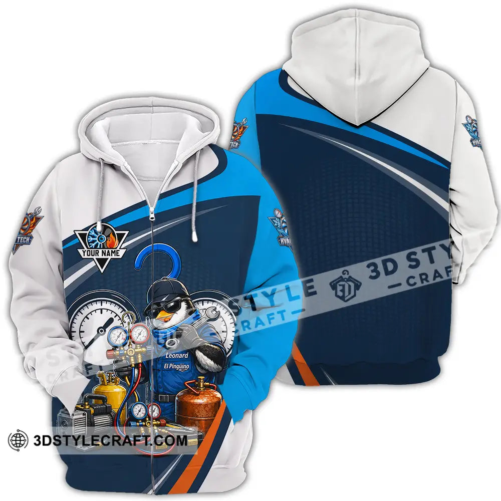 Unisex Shirt - Custom HVAC Tech Shirt - Zipper Hoodie / S - T-shirt
