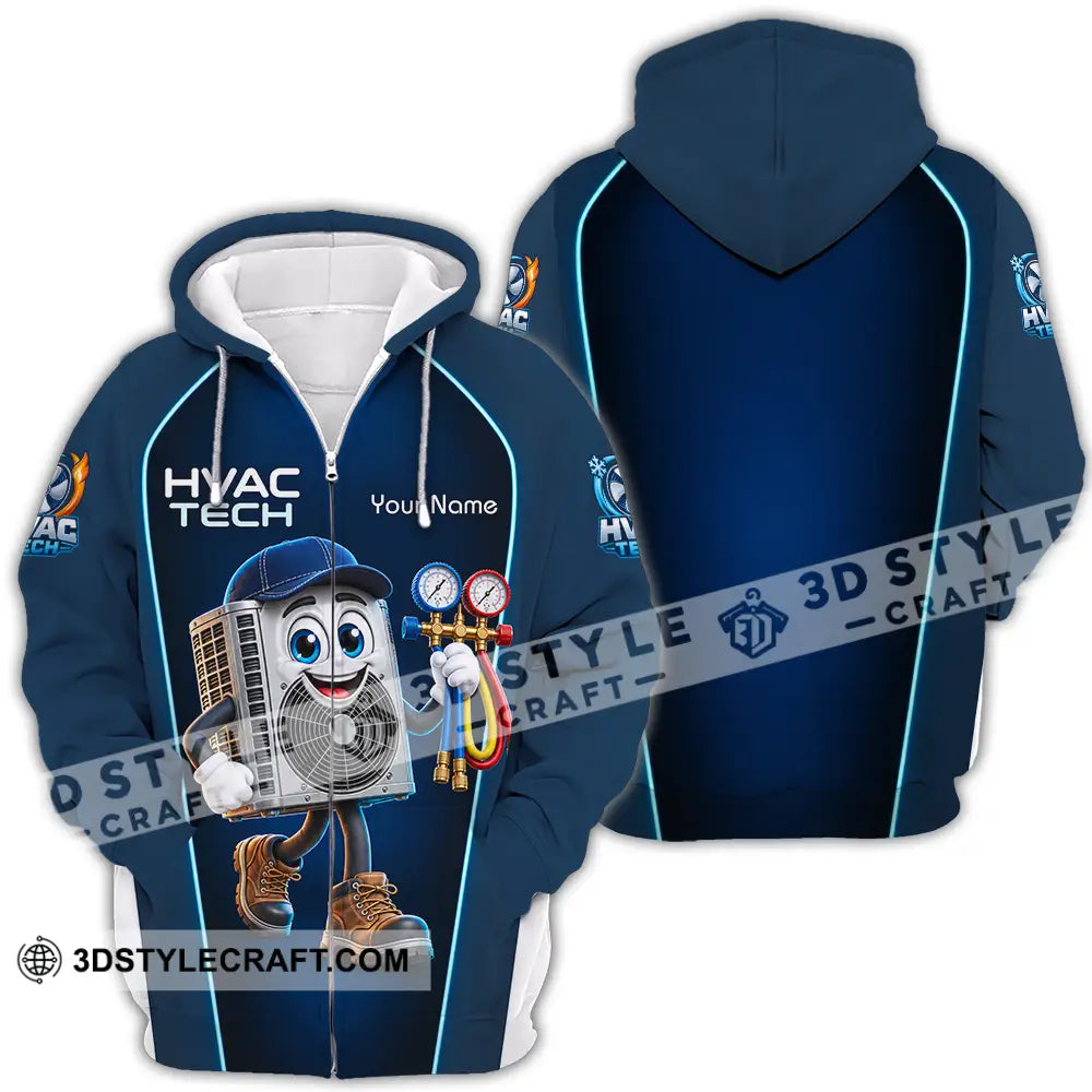 Unisex Shirt - Custom HVAC Tech Shirt - Zipper Hoodie / S - T-shirt