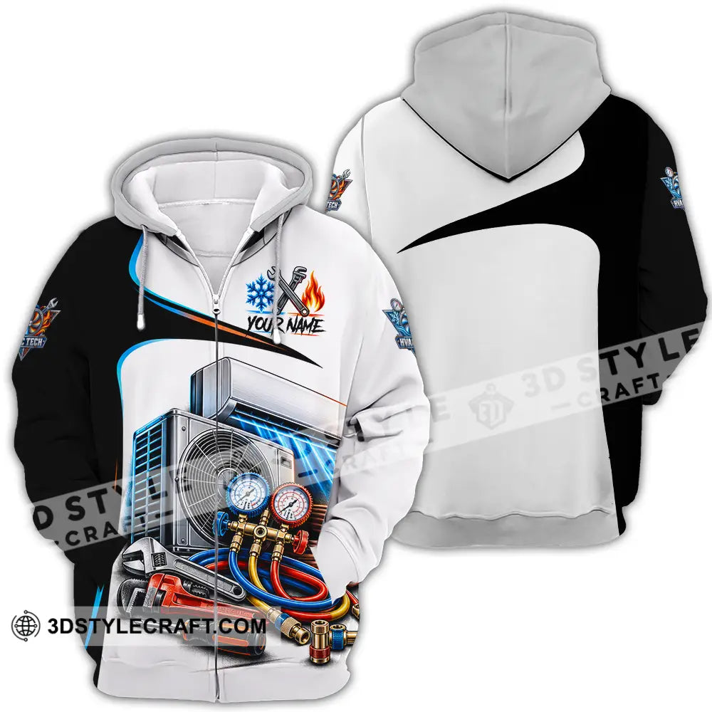 Unisex Shirt - Custom HVAC Tech Shirt - Zipper Hoodie / S - T-shirt