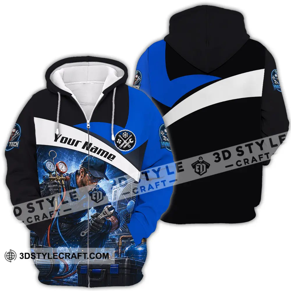 Unisex Shirt - Custom HVAC Tech Shirt - Zipper Hoodie / S - T-shirt