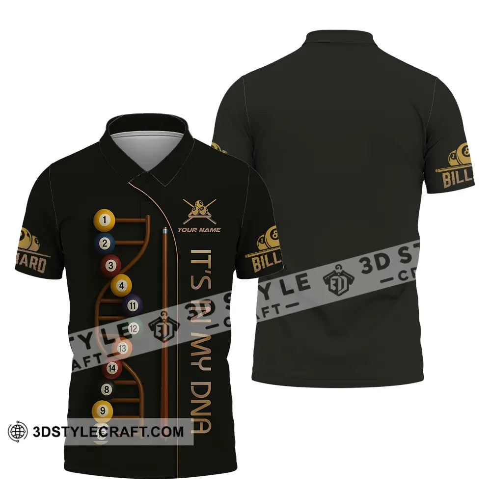 Unisex Shirt - Custom In My DNA Billiard Shirt Polo Shirt / S T-shirt