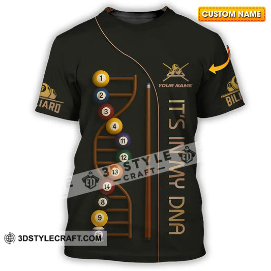 Unisex Shirt - Custom In My DNA Billiard Shirt T-shirt