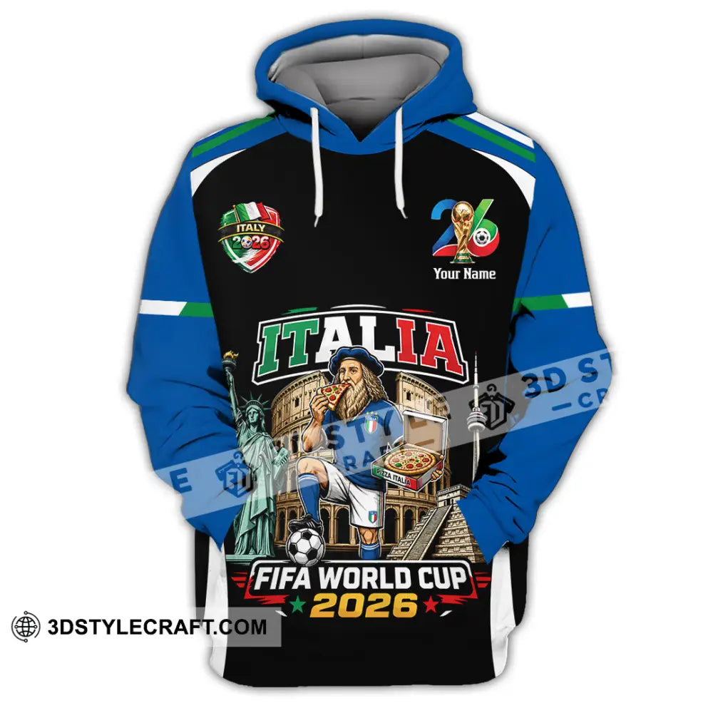 Unisex Shirt - Custom Italy World Cup 2026 Shirt - Hoodie / S - T-shirt
