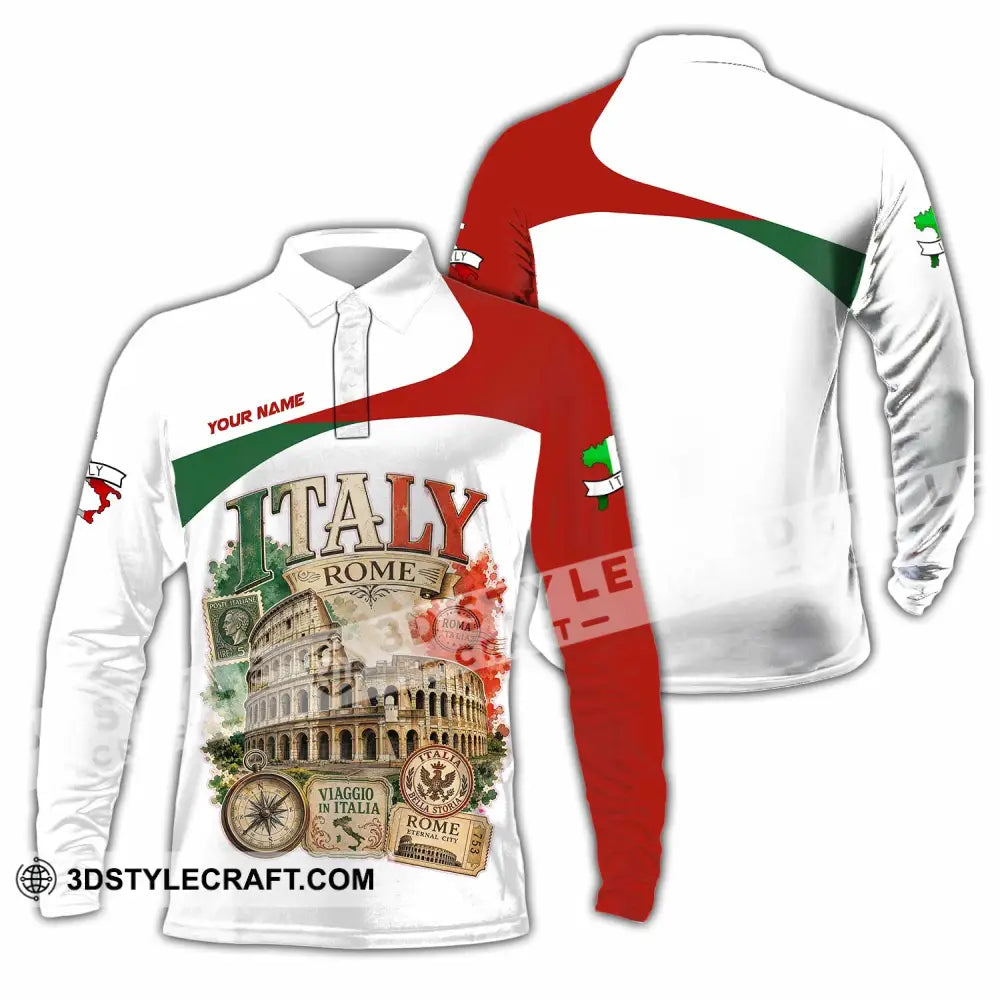 Unisex Shirt - Custom Italy Shirt - Long Sleeve Polo / S - T-shirt