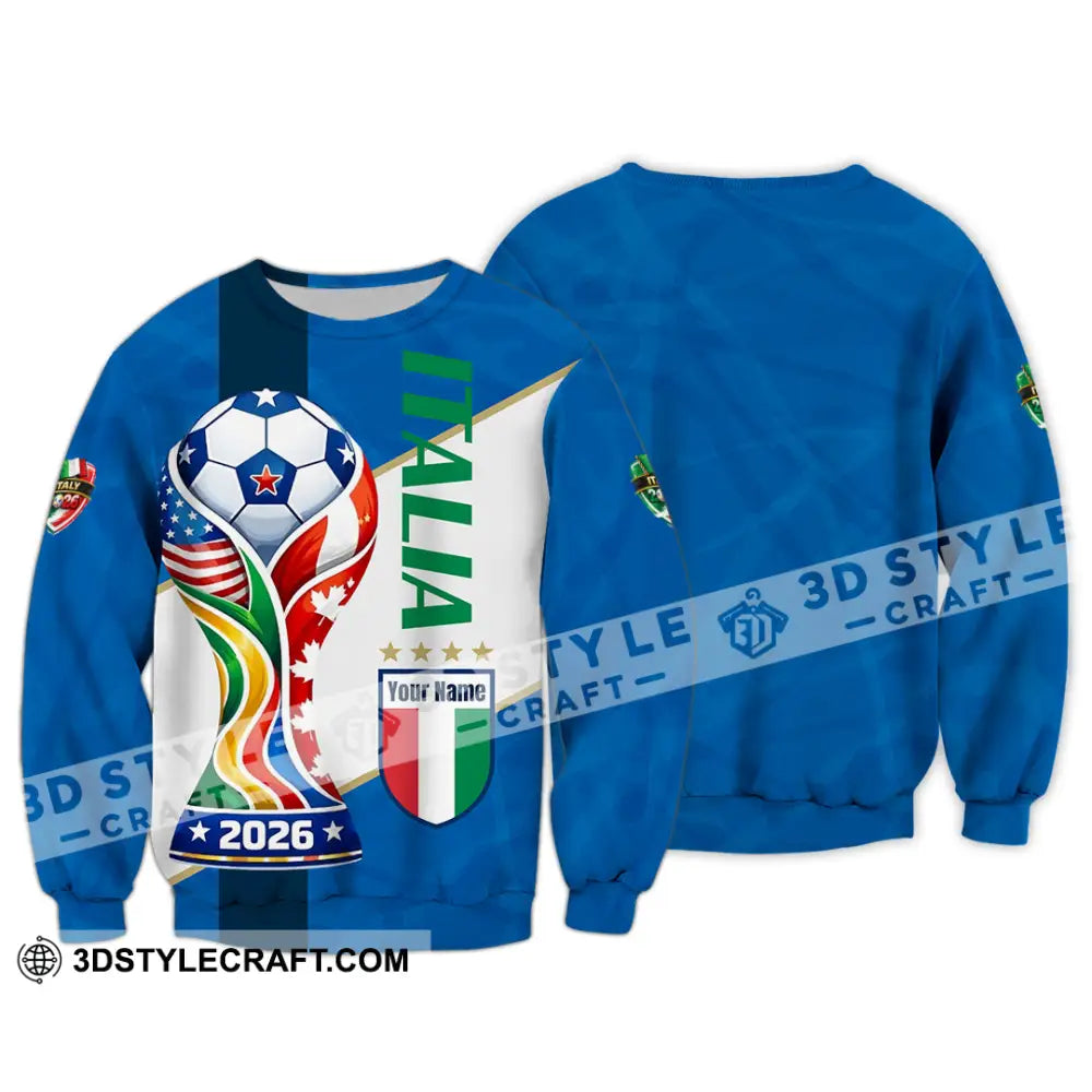 Unisex Shirt - Custom Italy World Cup 2026 Shirt - Long Sleeve / S - T-shirt