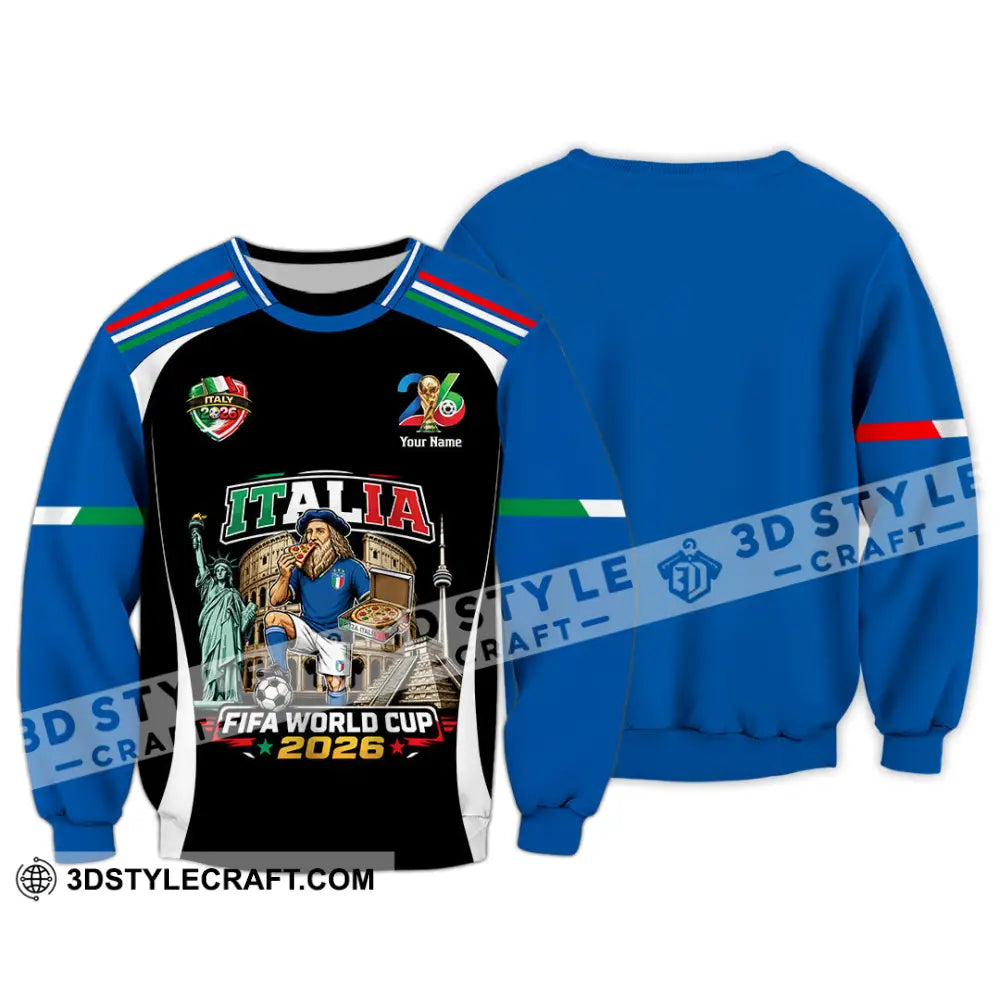 Unisex Shirt - Custom Italy World Cup 2026 Shirt - Long Sleeve / S - T-shirt