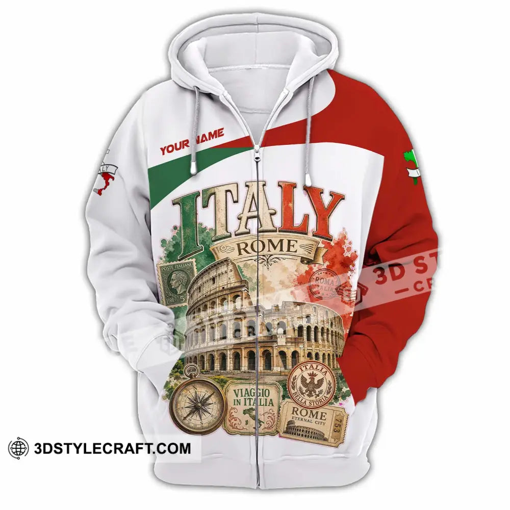 Unisex Shirt - Custom Italy Shirt - Zipper Hoodie / S - T-shirt
