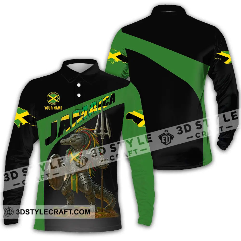 Unisex Shirt - Custom Jamaica Shirt Long Sleeve Polo / S T-shirt