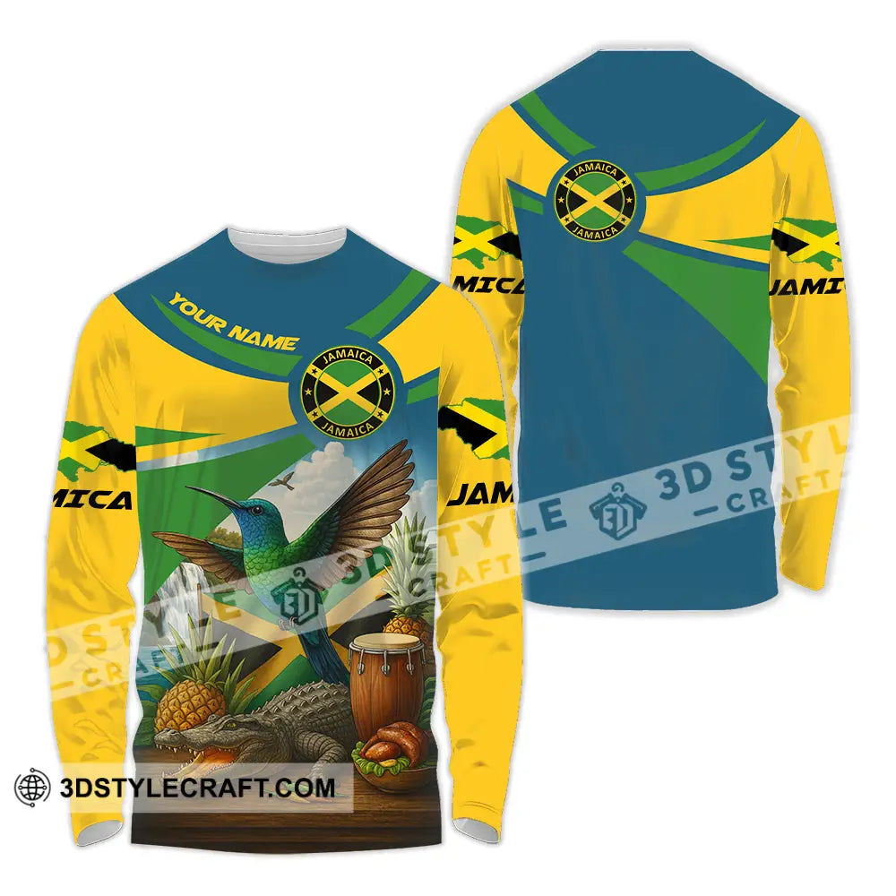 Unisex Shirt - Custom Jamaica Shirt Long Sleeve Shirt / S T-shirt