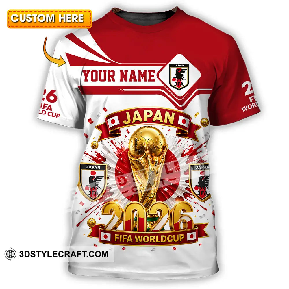 Unisex Shirt - Custom Japan World Cup 2026 3D Shirt - T-shirt