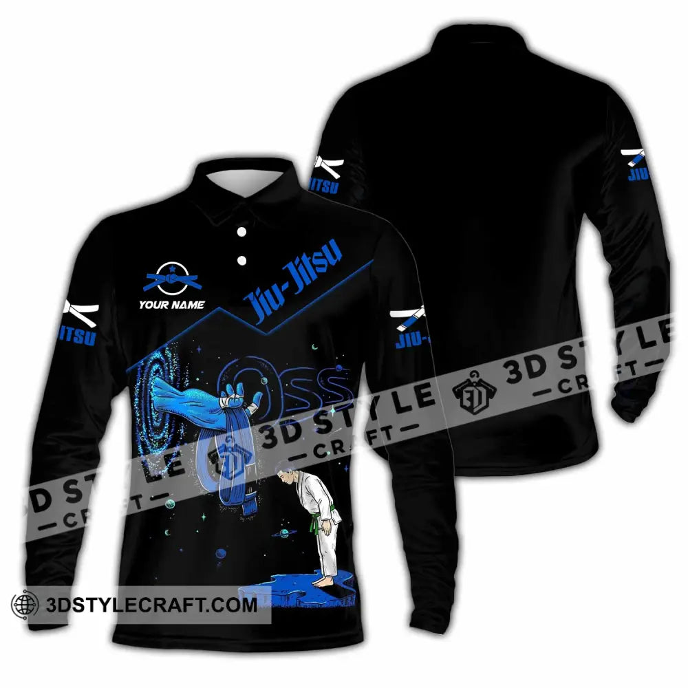 Unisex Shirt - Custom Jiu Jitsu 3D Shirt Long Sleeve Polo / S T-shirt