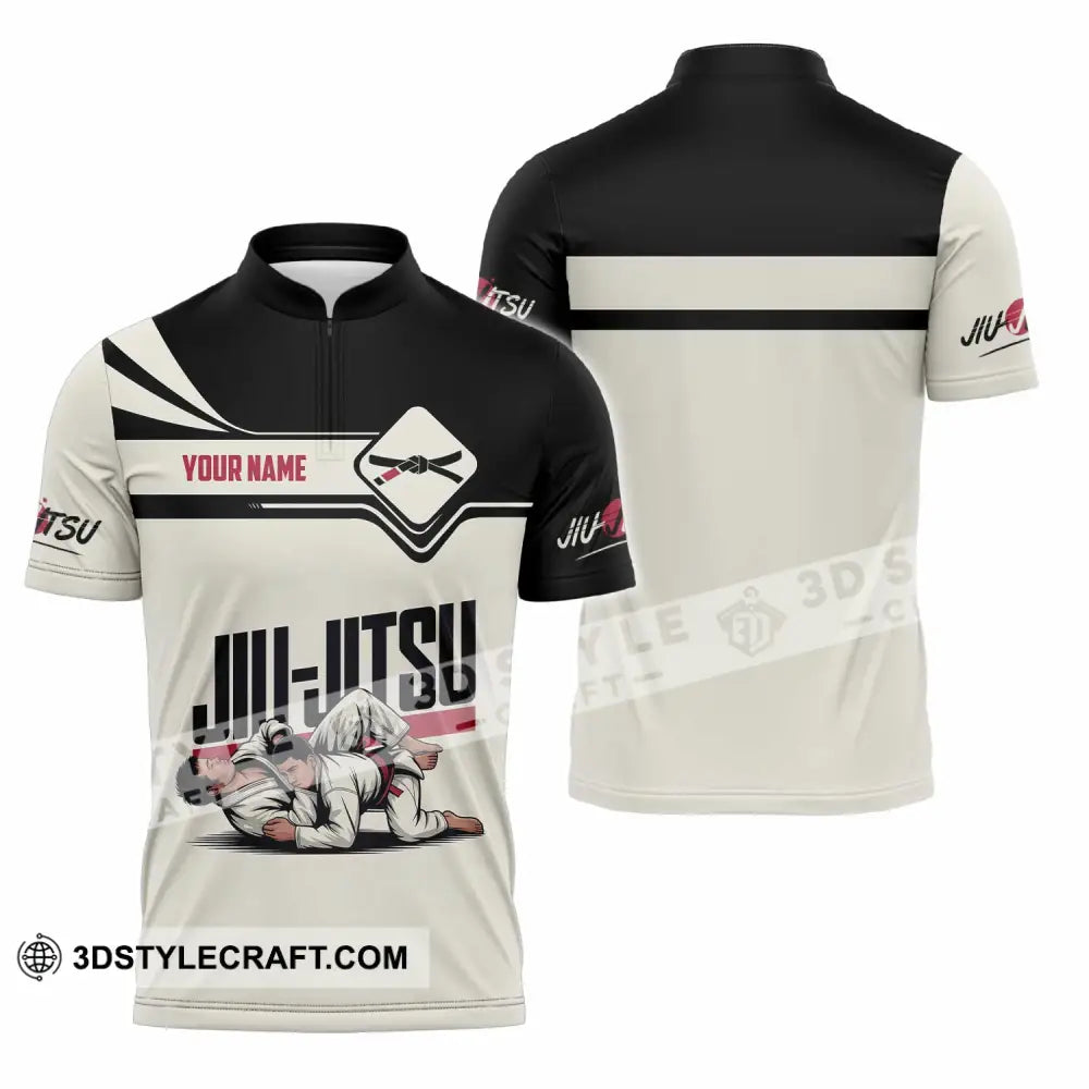 Unisex Shirt - Custom Jiu Jitsu 3D Shirt - Zipper Polo Shirt / S - T-shirt
