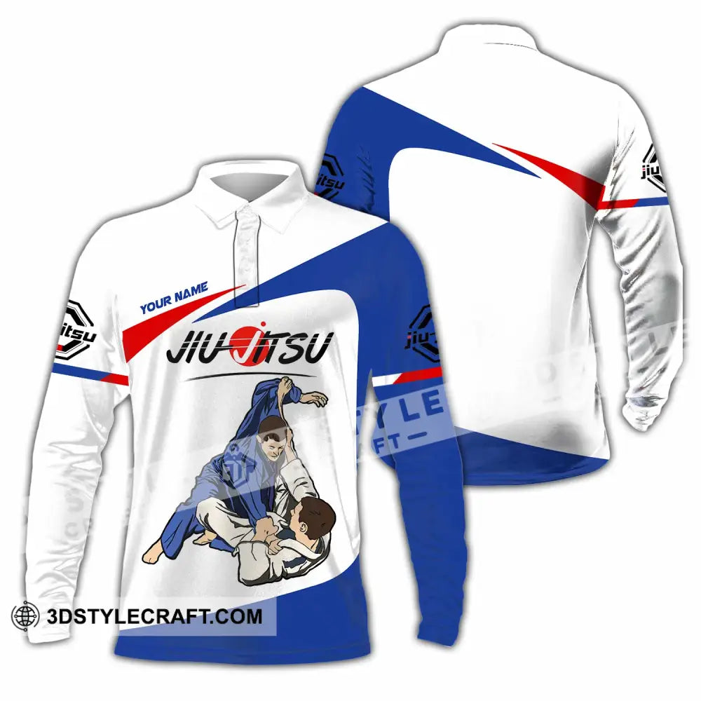 Unisex Shirt - Custom Jiu Jitsu Player Sport Shirt Long Sleeve Polo / S T-shirt